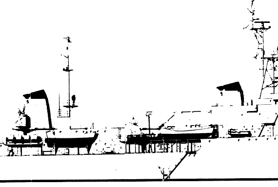 Крейсер RN San Marco 1974 [ex Giulio Germanico Light Cruiser] - чертежи, габариты, рисунки